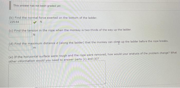 My Notes Ask Your Teacher Practice Another A 14 0 M Uniform Ladder Weighing 490 N Rests Against A Frictionless Wall The 4