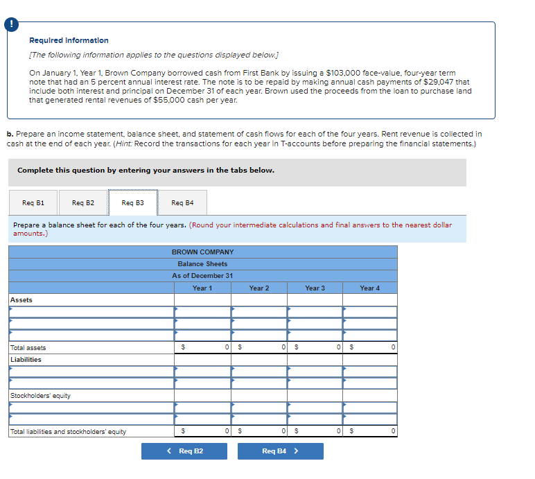 Required Information The Following Information Applies To The Questions Displayed Below On January 1 Year 1 Brown C 4