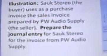 Illustration Sauk Stereo The Buyer Uses As A Purchase Invoice The Sales Invoice Prepared By Pw Audio Supply The Sell 1