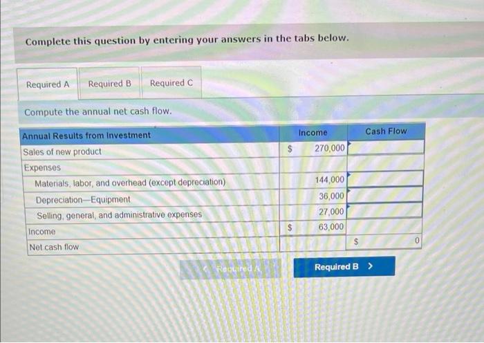 Exercise 24 6 Algo Payback Period Equal Cash Flows And Accounting Rate Of Return Lo P1 P2 B2b Company Is Considerin 2