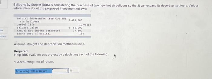 Ok Ences Balloons By Sunset Bbs Is Considering The Purchase Of Two New Hot Air Balloons So That It Can Expand Its Dese 1