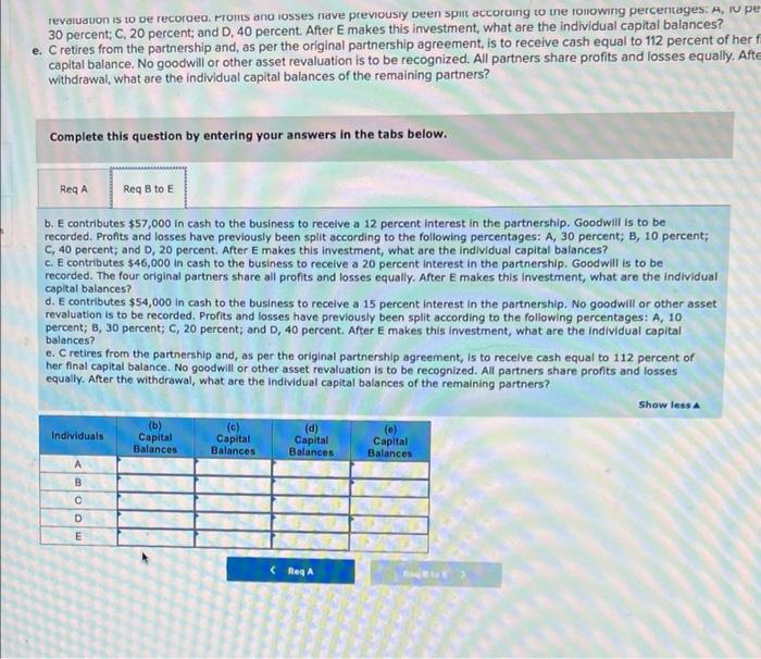 Problem 14 27 Algo Lo 14 3 14 9 14 10 The Following Is The Current Balance Sheet For A Local Partnership Of Doctor 2