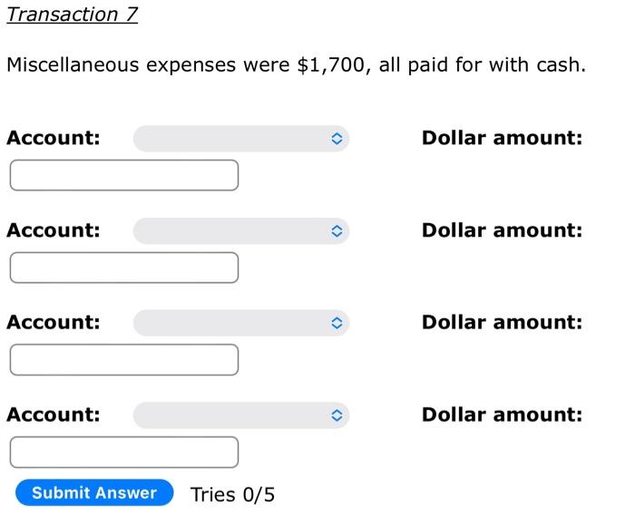 Transaction 1 On March 1 The Three Classmates Opened A Checking Account For The Wire At A Local Bank They Each Deposit 7