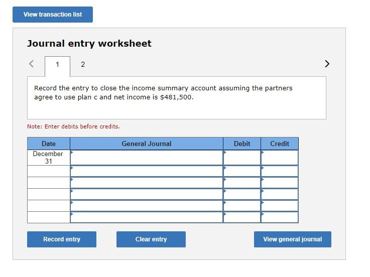 Required Information Problem 12 4a Algo Partnership Income Allocation Statement Of Partners Equity And Closing Entr 1