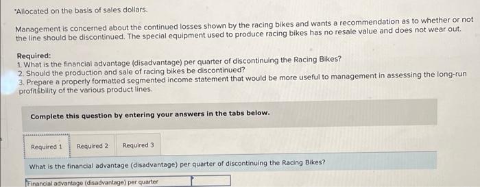 The Regal Cycle Company Manufactures Three Types Of Bicycles A Dirt Bike A Mountain Bike And A Racing Bike Data On Sa 2