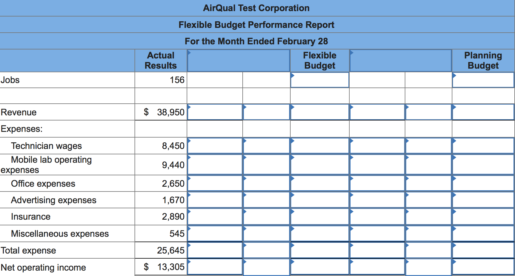 Airqual Test Corporation Provides On Site Air Quality Testing Services The Company Has Provided The Following Cost Form 1