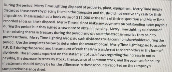 Merry Time Lighting Income Statement For The Year Ended December 31 2021 100 000 20 000 120 000 12 000 12 000 2 000 3