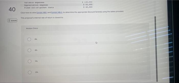 Assume The Following Information For A Capital Budgeting Proposal With A Five Year Time Horizon Initial Investment Cos 2