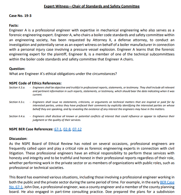 Please Read The Case Throughout And Answer The Question Below What Are Engineer A S Ethical Obligations Under The Circu 1