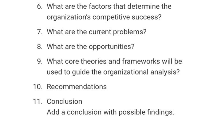 You Have Been Invited As A Team Of Management Consultants To Undertake A Diagnosis To Understand The Conditions Both Int 2