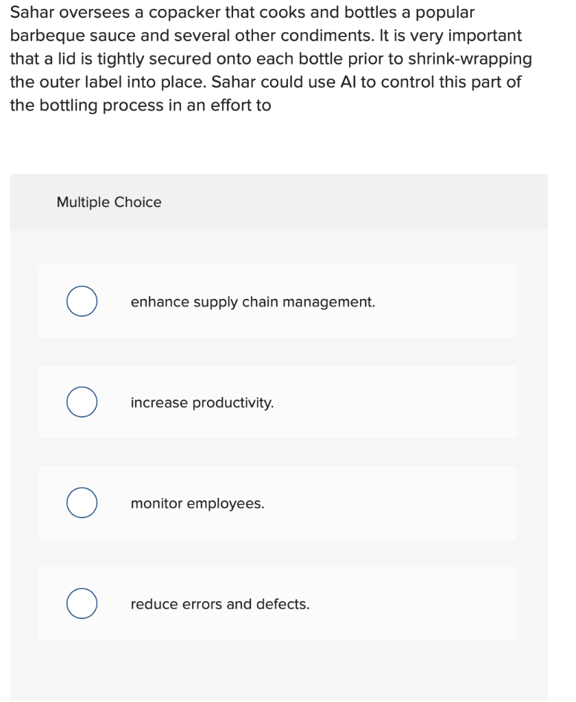 Sahar Oversees A Copacker That Cooks And Bottles A Popular Barbeque Sauce And Several Other Condiments It Is Very Impor 1