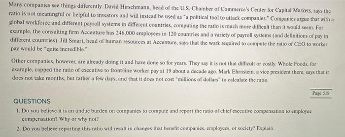Managing People Reporting The Ratio Of Executive Pay To Worker Pay Is It Worth The Trouble Section 953 B Of The 2010 2