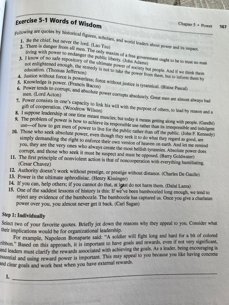 Reflection Paper Construct A Few Page Paper On Why Are Some Forms Of Power More Influential Than Others Please Include 1