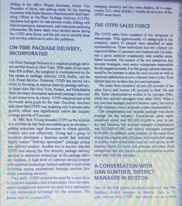 Company Currently Had Four Nakes Districts All In Major Eastern U S Citics Bxhibit 1 Detalls The Structure Of The Otp 1