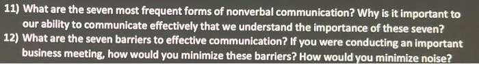11 What Are The Seven Most Frequent Forms Of Nonverbal Communication Why Is It Important To Our Ability To Communicate 1