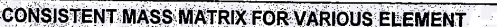 Dobrenn Man Standesa Consistent Mass Matrix For Various Element 1