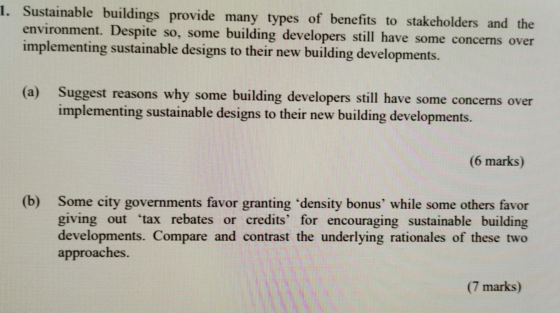 1 Sustainable Buildings Provide Many Types Of Benefits To Stakeholders And The Environment Despite So Some Building D 1