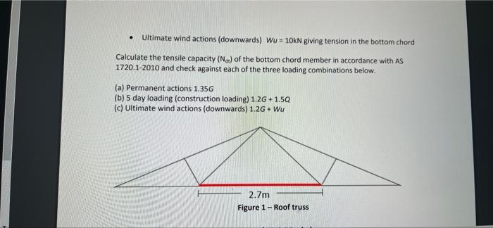 Question 2 Timber Tension Member Design The 140mm X 45mm Mgp10 Truss Bottom Chord Tension Member Shown In Figure 1 Is Pa 2
