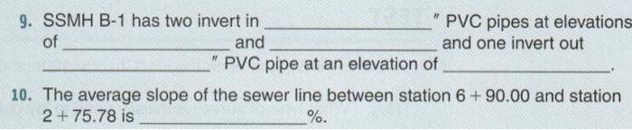 1 The Highest Elevation On The Profile Is Just North Of Lot Block At Station 2 At Sewer Manhole B 3 The Invert Out El 2