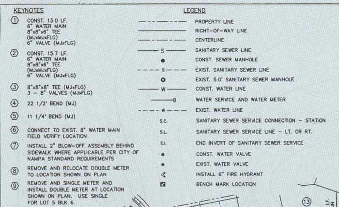 1 The Highest Elevation On The Profile Is Just North Of Lot Block At Station 2 At Sewer Manhole B 3 The Invert Out El 3