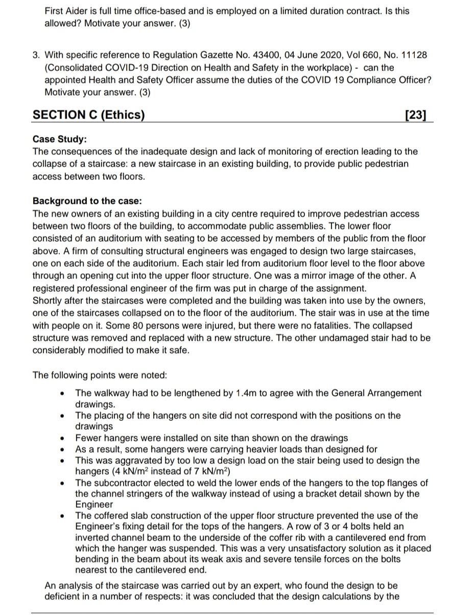Section A Behaviour 8 1 True False Prioritize Plan And Manage Your Assignments And Projects As Well As Followin 2