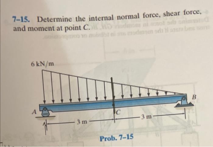 7 15 Determine The Internal Normal Force Shear Force And Moment At Point C Orni Scot Se Simtd Time To Tadbi I Odensen 1