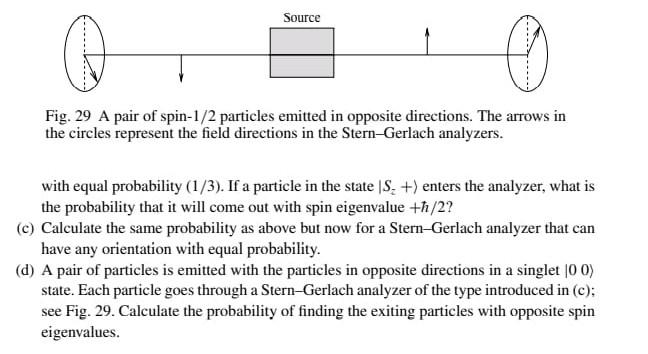 A A Spin 1 2 Particle In The State Is Goes Through A Stern Gerlach Analyzer Having Orientation In Cos 2 Sinf 2