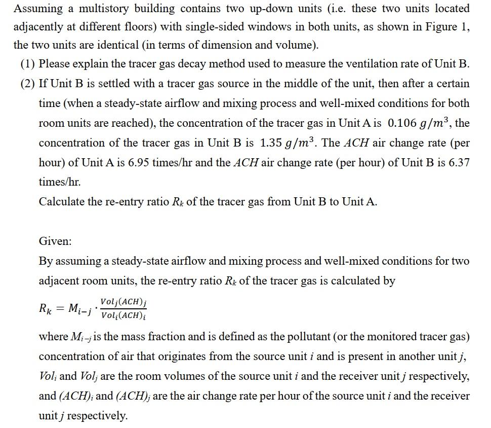 A B Figure 1 Two Units Unit A And Unit B At Different Floors With Single Sided Windows Assuming A Multistory Building 2