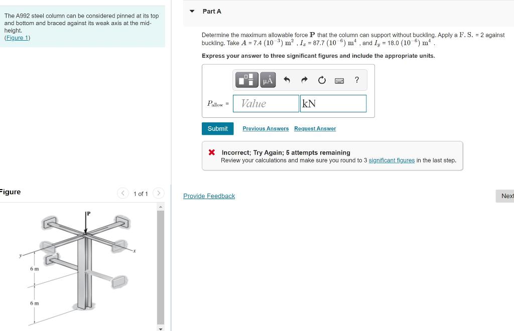The A992 Steel Column Can Be Considered Pinned At Its Top And Bottom And Braced Against Its Weak Axis At The Mid Heigh 1