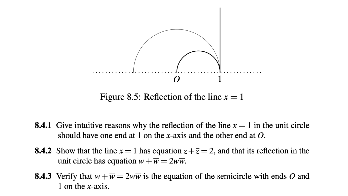O 1 Figure 8 5 Reflection Of The Line X 1 8 4 1 Give Intuitive Reasons Why The Reflection Of The Line X 1 In The Un 1