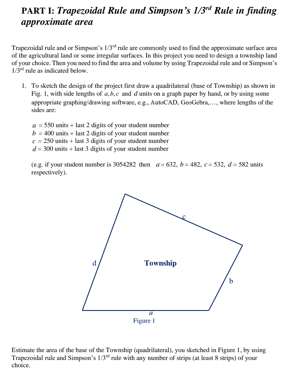Part I Trapezoidal Rule And Simpson S 1 3rd Rule In Finding Approximate Area Trapezoidal Rule And Or Simpson S 1 3rd Ru 1