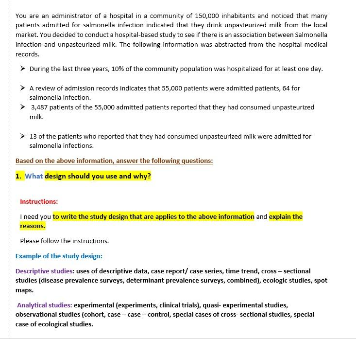 You Are An Administrator Of A Hospital In A Community Of 150 000 Inhabitants And Noticed That Many Patients Admitted For 1