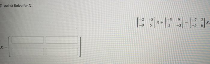 1 Point Solve For X X 1