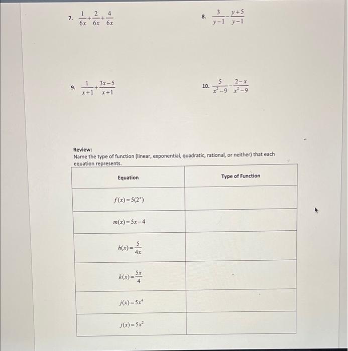Simplify Each Expression By Reducing To Lowest Terms 1 X 4x 5 X 3x 10 36x 12 2 8x 8 For Problems 3 10 Perform Th 2