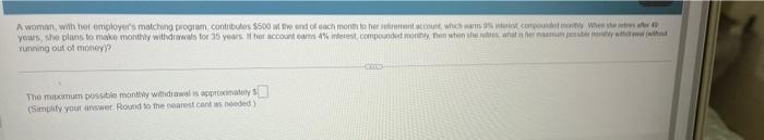 A Woman With Her Employer S Matching Program Contributes 500 At The End Of Each Month To Her Retirement Account Whic 2