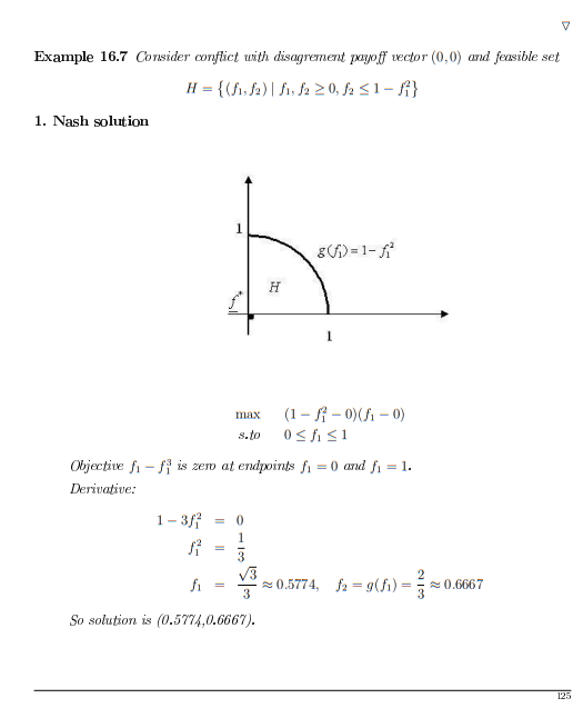 1 Repeat Example 16 7 P 125 For A Conflict Given With Feasible Set H F F F F2 0 F 2f 4 V Example 1 2