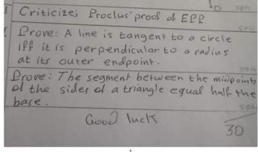 Criticize Proclus Proof Of Epp Prove A Line Is Tangent To A Circle Iff It Is Perpendicular To A Radius At Its Outer E 1
