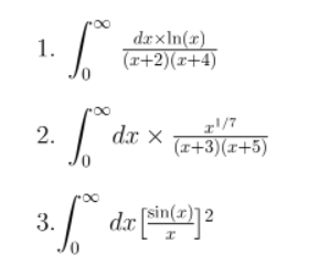 5 Dxxln X X 2 X 4 2 7 T Dx X X 3 X 5 Da Sin 2 1 2 3 Jo 1