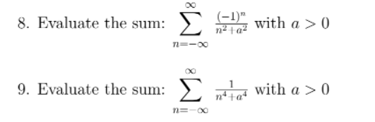 8 Evaluate The Sum 1 With A 0 N A 71 00 9 Evaluate The Sum Na With A 0 N X 1