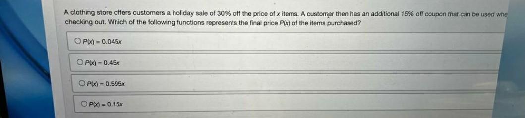 4 Which Of The Following Would Not Be A Possible Function For F X And G X Such That Fog X 2 Of X 4 2 And G X 2