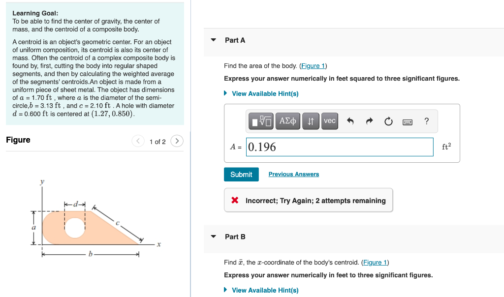 Learning Goal To Be Able To Find The Center Of Gravity The Center Of Mass And The Centroid Of A Composite Body A Cen 1