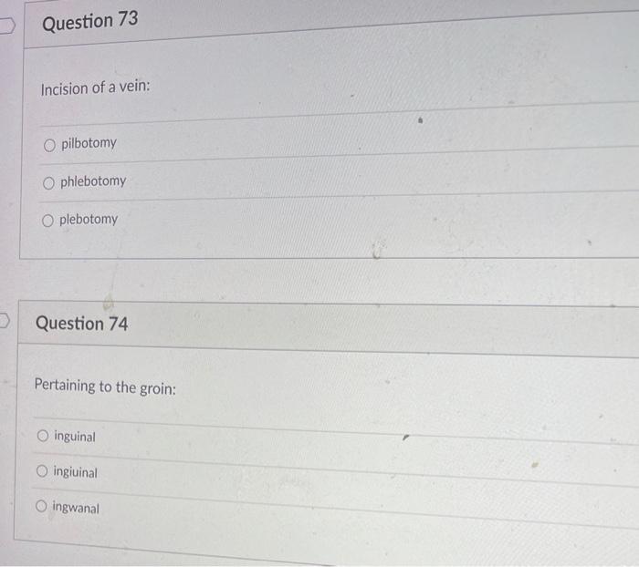 D Question 71 Select The Correct Meaning For The Following Suffixes Graphy O Process Of Recording Instrument For Reco 2