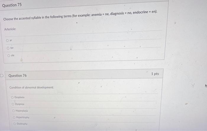 D Question 71 Select The Correct Meaning For The Following Suffixes Graphy O Process Of Recording Instrument For Reco 3