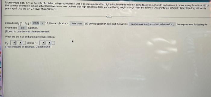 Twenty Years Ago 49 Of Parents Of Children In High School Felt It Was A Serious Problem That High School Students Were 1