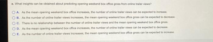 A Box Office Analyst Seeks To Predict Opening Weekend Box Office Gross For Movies Toward This Goal The Analyst Plans T 3