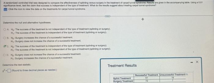 A Randomized Controlled Trial Was Designed To Compare The Effectiveness Of Splinting Versus Surgery In The Treatment Of 1