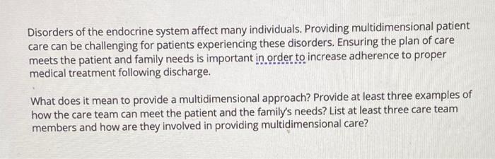 Disorders Of The Endocrine System Affect Many Individuals Providing Multidimensional Patient Care Can Be Challenging Fo 1