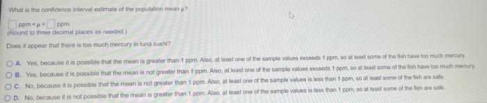 A Food Safety Guideline Is That The Mercury In Fish Should Be Below 1 Part Per Million Ppm Listed Below Are The Wenou 2
