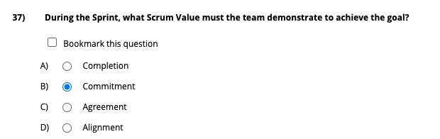 During The Sprint, What Scrum Value Must The Team Demonstrate To Achieve The Goal