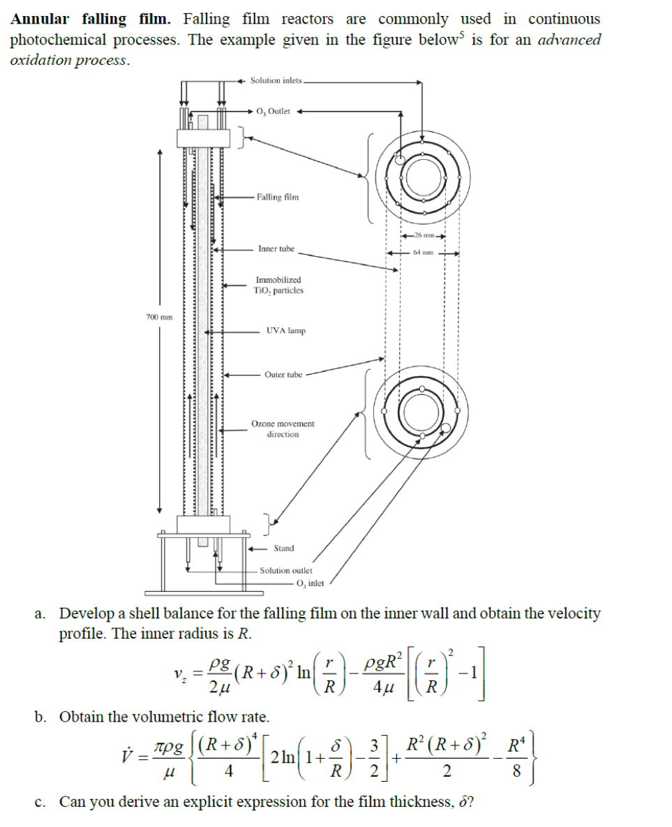 Annular Falling Film Falling Film Reactors Are Commonly Used In Continuous Photochemical Processes The Example Given I 1